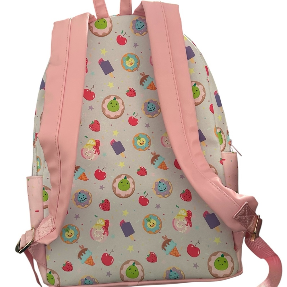 ME Makeover Essentials Cream and Pink Kids ice‎ Cream Donuts Sprinkles Backpack - Picture 10 of 12